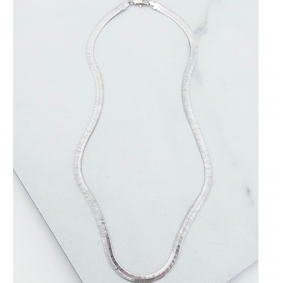 20”NEW 925 STERLING SILVER HERRINGBONE NECKLACE, NICE NECKLACE, CUTE NECKLACE - Picture 5 of 5